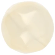 Perline sfaccettate tonde irregolari da 14 mm in resina trasparente - Champagne x1