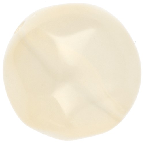 Perline sfaccettate tonde irregolari da 14 mm in resina trasparente - Champagne x1