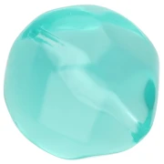 Perline tonde irregolari sfaccettate in resina 16 mm Aqua trasparente x1