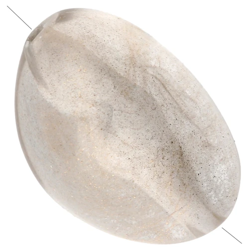 Perle irregolari 13,5x9 mm in resina trasparente - Brillantini di cristallo x8