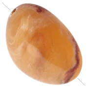 Perle irregolari 13,5x9 mm in resina traslucida - Albicocca marmorizzato x8