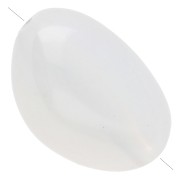 Perle irregolari 13,5x9 mm in resina trasparente - Opale bianco x8