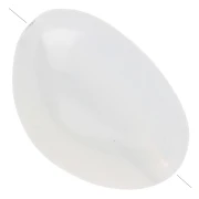 Perle irregolari 13,5x9 mm in resina trasparente - Opale bianco x8