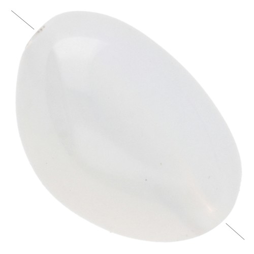 Perle irregolari 13,5x9 mm in resina trasparente - Opale bianco x8