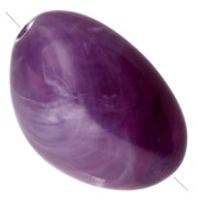 Perle irregolari 13,5x9 mm in resina opaca - Viola marmorizzato x8