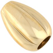 Perlina in resina d'oliva 25x17 mm - Oro x1