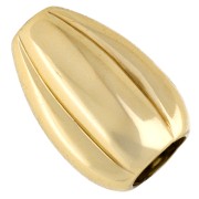 Perlina in resina d'oliva 17x12 mm - Oro x1