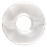 Bianco - Ciondolo a ciambella in resina da 21 mm - Bianco perlato x1 Ciondolo a ciambella in resina da 21 mm - Bianco perlato x1