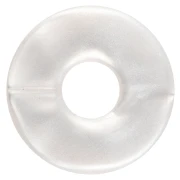 Ciondolo a ciambella in resina da 21 mm - Bianco perlato x1