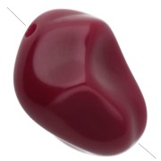 Perle irregolari di 13x9 mm in resina opaca - Lie de vin x8