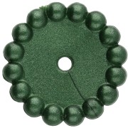 Perle rotonde 15 mm con piccole sfere in resina opaca - Verde scuro perlato x6