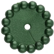 Perle rotonde 15 mm con piccole sfere in resina opaca - Verde scuro perlato x6