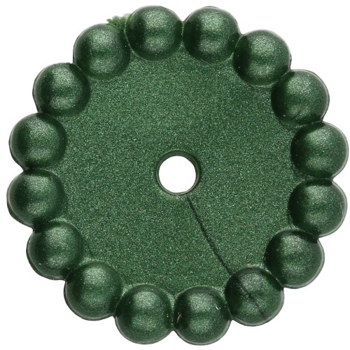 Perle rotonde 15 mm con piccole sfere in resina opaca - Verde scuro perlato x6