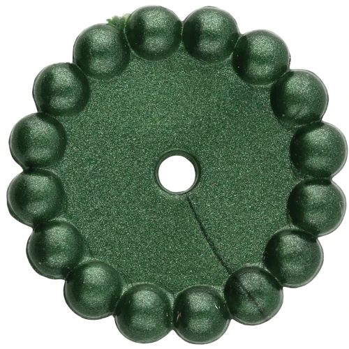 Perle rotonde 15 mm con piccole sfere in resina opaca - Verde scuro perlato x6
