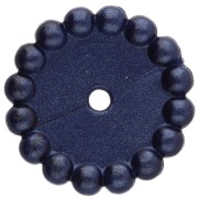 Perle rotonde 15 mm con piccole sfere in resina opaca - Perla blu scuro x6