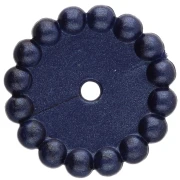 Perle rotonde 15 mm con piccole sfere in resina opaca - Perla blu scuro x6