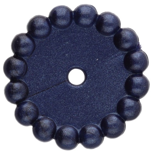 Perle rotonde 15 mm con piccole sfere in resina opaca - Perla blu scuro x6