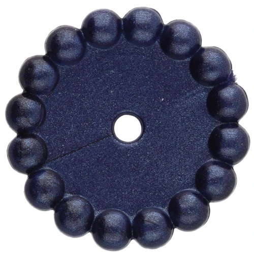 Perle rotonde 15 mm con piccole sfere in resina opaca - Perla blu scuro x6