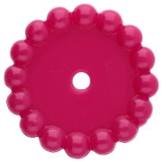 Perle rotonde 15 mm con piccole sfere in resina opaca - Magenta scuro x6