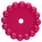 Perle rotonde 15 mm con piccole sfere in resina opaca - Magenta scuro x6