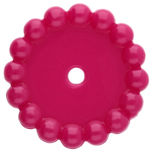 Perle rotonde 15 mm con piccole sfere in resina opaca - Magenta scuro x6