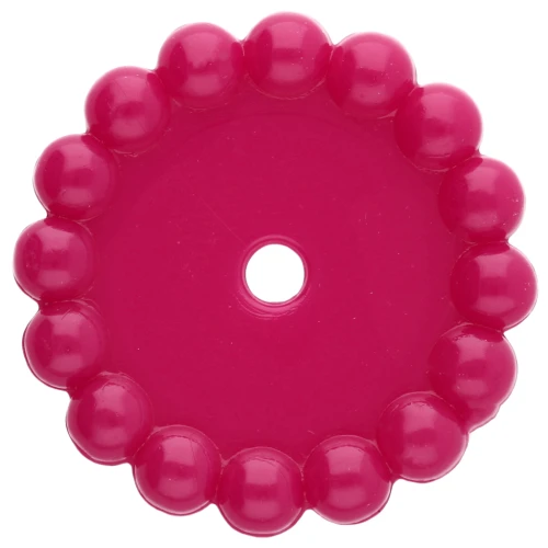 Perle rotonde 15 mm con piccole sfere in resina opaca - Magenta scuro x6