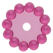 Perle rotonde da 10 mm con piccole sfere di resina trasparente - Fucsia x10