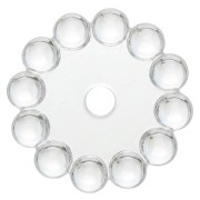 Perle rotonde da 10 mm con piccole sfere di resina trasparente - Cristallo x10