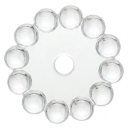 Perle rotonde da 10 mm con piccole sfere di resina trasparente - Cristallo x10