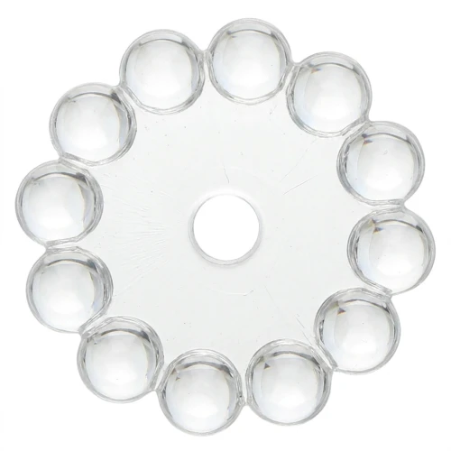 Perle rotonde da 10 mm con piccole sfere di resina trasparente - Cristallo x10