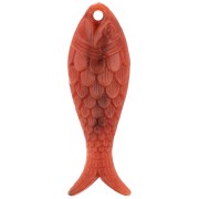Brique - Ciondolo a forma di pesce 27x9 mm in resina - Mattone marmorizzato x1 Ciondolo a forma di pesce 27x9 mm in resina - Mattone marmorizzato x1