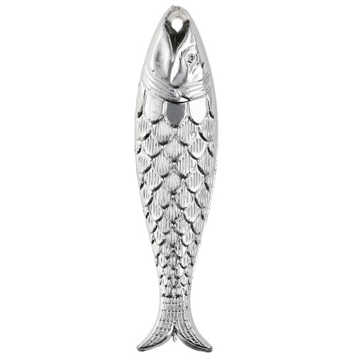 Ciondolo a forma di pesce 48x11,5 mm in resina - Argento x1