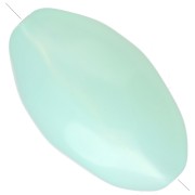 Perla di oliva irregolare martellata 30x18 mm in resina traslucida - Verde acqua x1