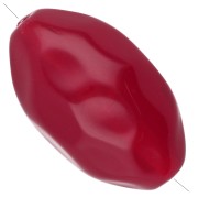 Rosso scuro - Perla irregolare martellata di oliva 24x15 mm in resina trasparente - Rosso scuro x1 Perla irregolare martellata di oliva 24x15 mm in resina trasparente - Rosso scuro x1