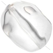 Perla irregolare 25x20 mm in resina trasparente - Crystal x1