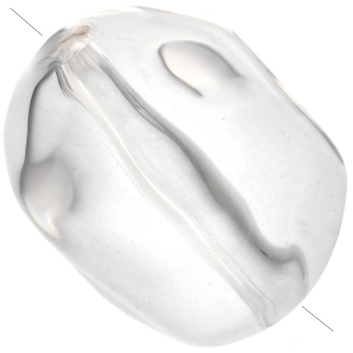 Perla irregolare 25x20 mm in resina trasparente - Crystal x1