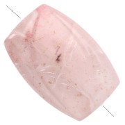 dorato - Perla rettangolare striata 25x17 mm in resina - Rosa pallido con Brillantini x1 Perla rettangolare striata 25x17 mm in resina - Rosa pallido con Brillantini x1