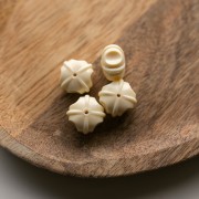 Perle rotonde 16 mm in resina opaca - Avorio x4