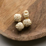 Perle rotonde 16 mm in resina opaca - Avorio x4