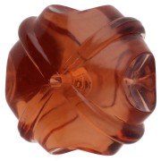 Perle rotonde lavorate 18 mm in resina trasparente - Topazio x1