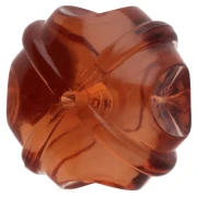 Perle rotonde lavorate 18 mm in resina trasparente - Topazio x1