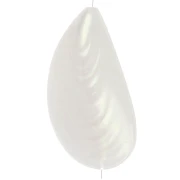Stampo perla 34x18,5 mm in resina - Bianco cangiante x1