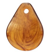 Zecchini in resina 14x10,5 mm - Ambra marmorizzata x8