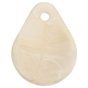Zecchini di fiori curvi 14x10,5 mm in resina - Crema marmorizzata x8