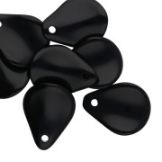 Zecchini curvi 14x10,5 mm in resina - Nero x8