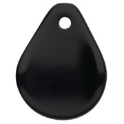 Zecchini curvi 14x10,5 mm in resina - Nero x8