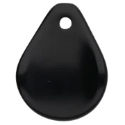 Zecchini curvi 14x10,5 mm in resina - Nero x8