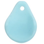 Zecchini di fiori curvi 14x10,5 mm in resina - Blu pastello x8