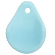 Zecchini di fiori curvi 14x10,5 mm in resina - Blu pastello x8