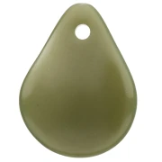 Zecchini a fiore curvo 14x10,5 mm in resina - Khaki x8